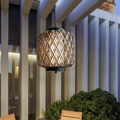 Decoratieve hanger lamp, kleine buiten rattan kandelaar waterdicht
