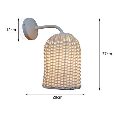 220V rotan wandlamp schaduw hand breien waterdicht voor buiten