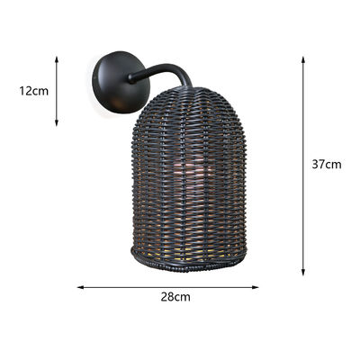 220V rotan wandlamp schaduw hand breien waterdicht voor buiten