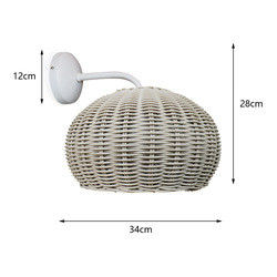220V rotan wandlamp schaduw hand breien waterdicht voor buiten