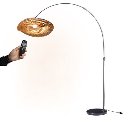 Verduisterbare LED-Rattan-Bamboe-Light Shade Wicker-Switch Control