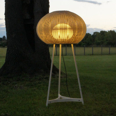 Moderne buiten vloerlamp van rotan IP44 waterdicht voor hotelversiering