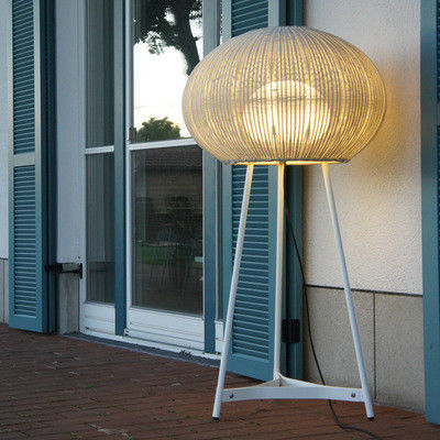 Moderne buiten vloerlamp van rotan IP44 waterdicht voor hotelversiering