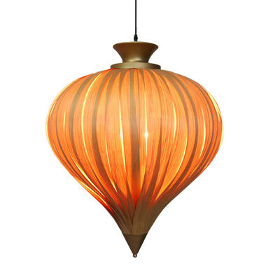 Houten hanglampjes - Hangende veneer lantaarns - Led Creative Wood lantaarns