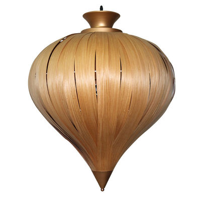 Houten hanglampjes - Hangende veneer lantaarns - Led Creative Wood lantaarns