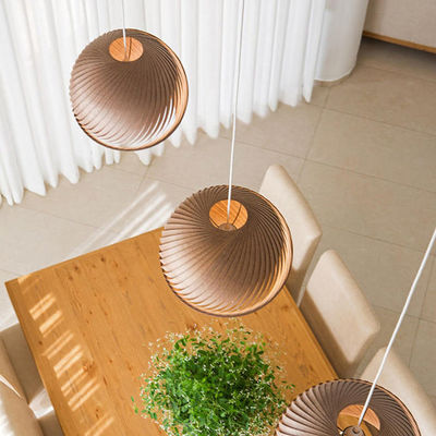 Nordic kroonluchter woonkamerlamp creatieve handgemaakte houten hanglamp