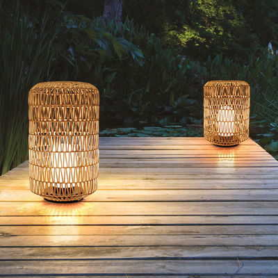 Buitengras van rotan Tuinlantaarns IP44 waterbestendig voor hotel