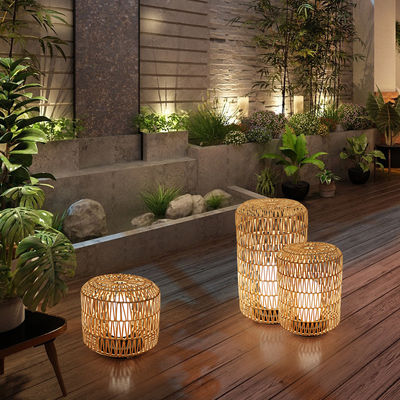 Buitengras van rotan Tuinlantaarns IP44 waterbestendig voor hotel