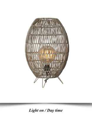 Ip44 LED Rattan Staande Lamp Schaduw Voor Tuin Zwembad