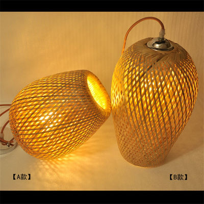 Op maat gemaakte lampen met drie koppen van rotan met schakelaar