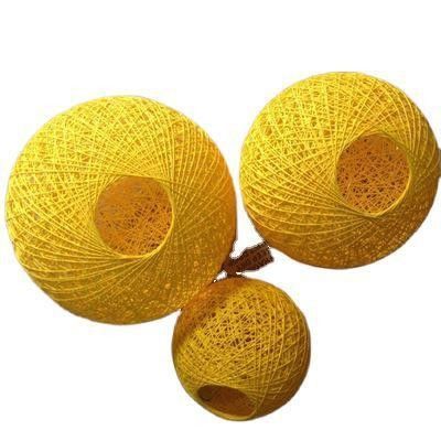 Moderne hennep bal hanger licht kleurrijke hennep bal Rattan kandelaar hangende hennep hanger licht