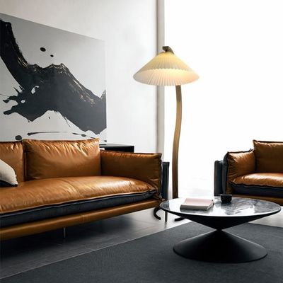 Creatieve gepleteerde rotan staande lamp voor slaapkamer woonkamer