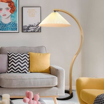 Creatieve gepleteerde rotan staande lamp voor slaapkamer woonkamer
