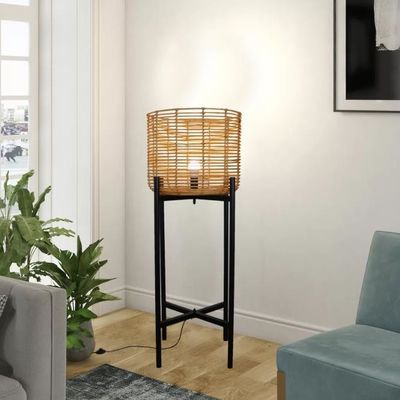 4 Legs Wicker Rattan vloerlampen voor woonkamer sfeer