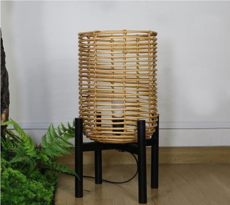 4 Legs Wicker Rattan vloerlampen voor woonkamer sfeer