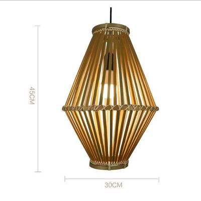 3500K Retro Bamboe Geweven Hanglamp Licht Voor Innen Woonkamer