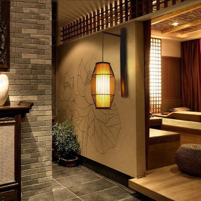 Chinese retro massief houten wandlamp - Hotel Bamboe ganglamp - antieke bamboe lantaarn wandlamp