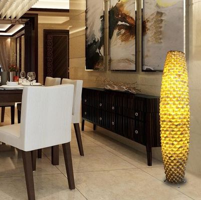 Bamboe Woven vloer rotan lamp 3500K voor woonkamer