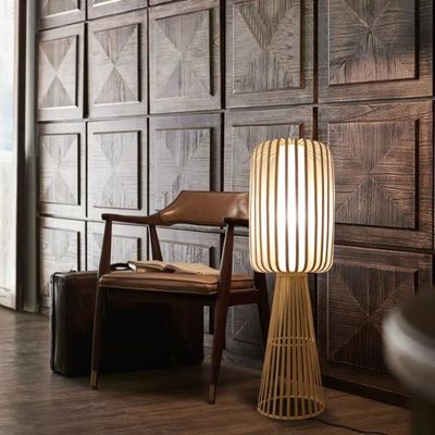 Bamboe weefsel rotan vloerlamp voor woonkamer theehuis