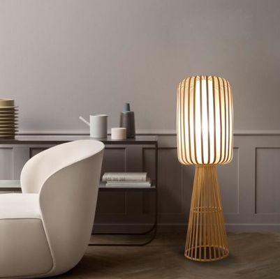 Bamboe weefsel rotan vloerlamp voor woonkamer theehuis