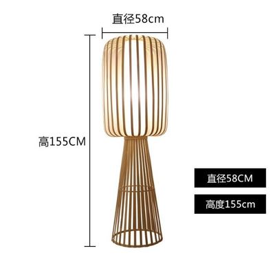 Bamboe weefsel rotan vloerlamp voor woonkamer theehuis