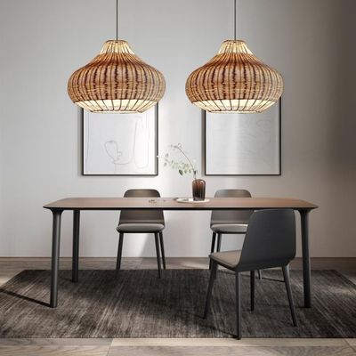 Handgemaakte creatieve Rattan hanger Licht kroonluchter Ronde vorm