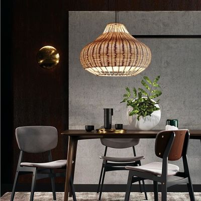 Handgemaakte creatieve Rattan hanger Licht kroonluchter Ronde vorm