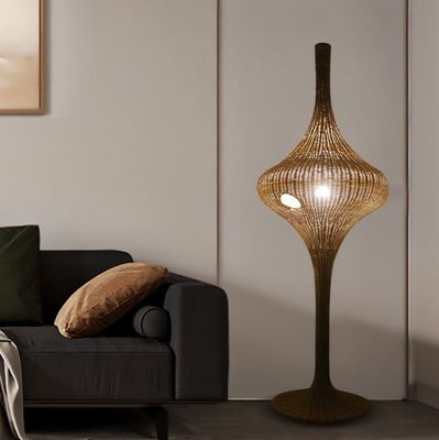 Moderne staande rotan vloerlamp E27 basis voor woonkamer hotel