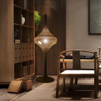Moderne staande rotan vloerlamp E27 basis voor woonkamer hotel