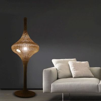 Moderne staande rotan vloerlamp E27 basis voor woonkamer hotel