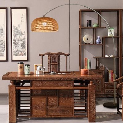 funky rattan lampshade sofa zijkant led vloer staande lamp