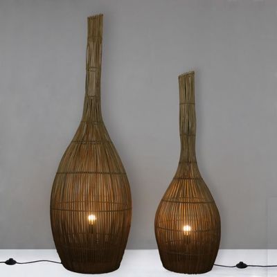 3500K artistieke vloerlampen van rotan licht voor hotel club woonkamer
