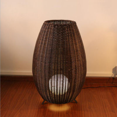 Op maat gemaakt Luxe Rattan Floor Lamp, Indoor Creative Wicker Floor Light
