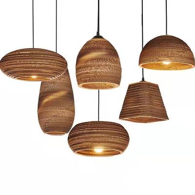 Handgemaakte Wicker Rattan hanger kandelaar 150 graden balk hoek schakelaar besturing