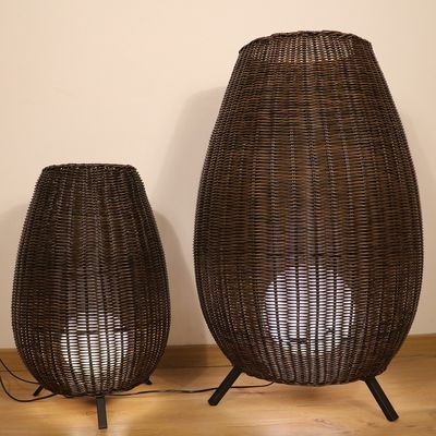 buiten decoratieve moderne design Rattan led vloerlampen
