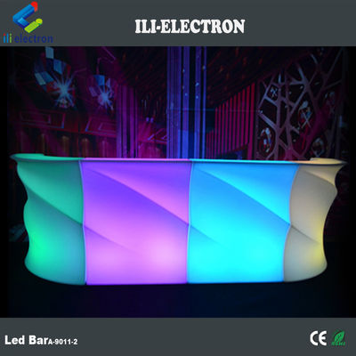 Wave Shape lichtgevende LED Bar Counter, Outdoor Light Up Bar Table Waterdicht