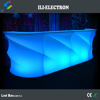 Wave Shape lichtgevende LED Bar Counter, Outdoor Light Up Bar Table Waterdicht