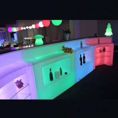 Commerciële kunststof modern restaurant LED bar tafel CE ROHS UL