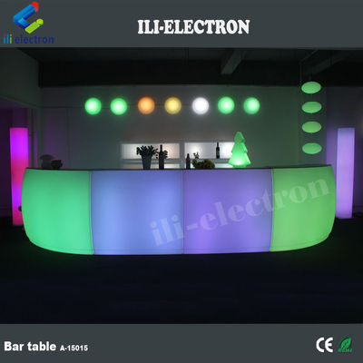 Commerciële kunststof modern restaurant LED bar tafel CE ROHS UL