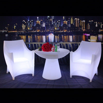 100% PE Plastic oplaadbare RGB verlichte led sofa bank