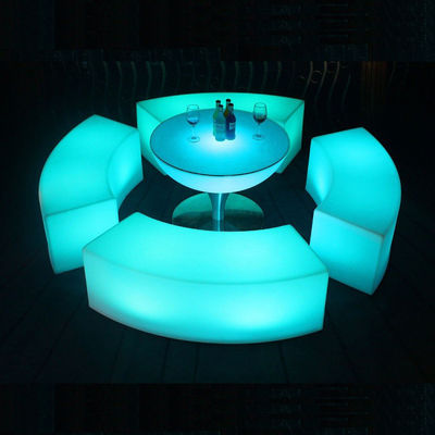 Kleurveranderend oplaadbaar led meubel led gebogen bank zitplaatsen