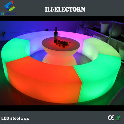 Kleurveranderend oplaadbaar led meubel led gebogen bank zitplaatsen