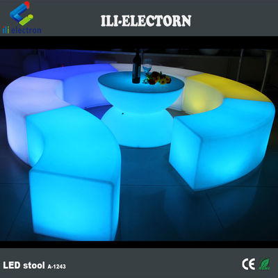 Kleurveranderend oplaadbaar led meubel led gebogen bank zitplaatsen