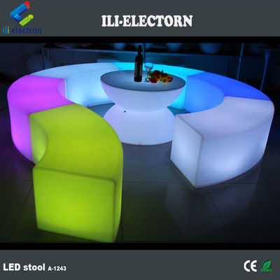 Kleurveranderend oplaadbaar led meubel led gebogen bank zitplaatsen