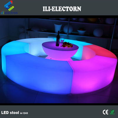 Kleurveranderend oplaadbaar led meubel led gebogen bank zitplaatsen