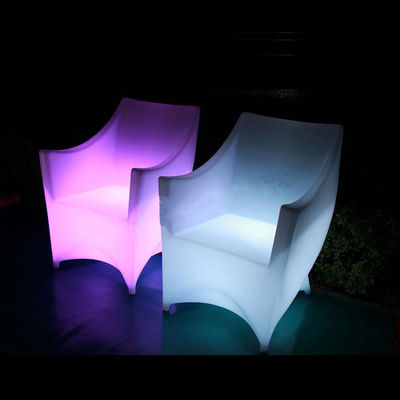 PE Plastic LED Verlicht Meubelstoel RGB Met Oplaadbare Lithiumbatterie