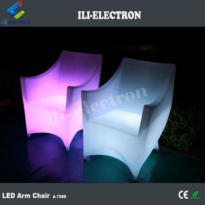 PE Plastic LED Verlicht Meubelstoel RGB Met Oplaadbare Lithiumbatterie