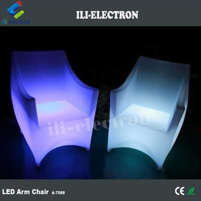 PE Plastic LED Verlicht Meubelstoel RGB Met Oplaadbare Lithiumbatterie