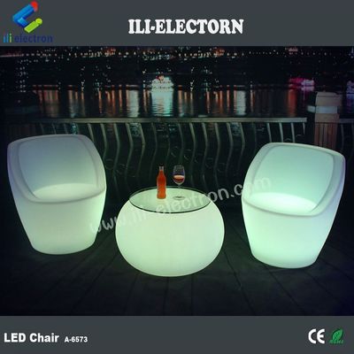 veelkleurige lichtgevende draagbare oplaadbare verlichte LED-feeststoel