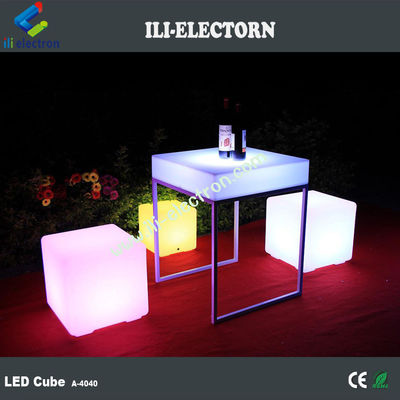 Verlicht LED Cube kruk cube stoel